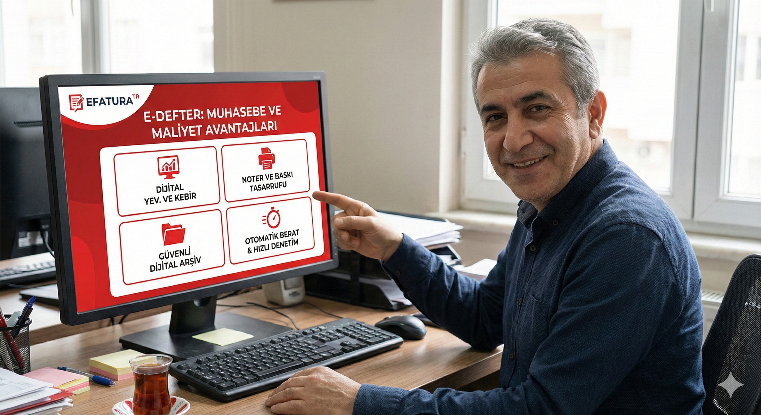 E-Defter Berat ve Saklama Süreci Görseli
