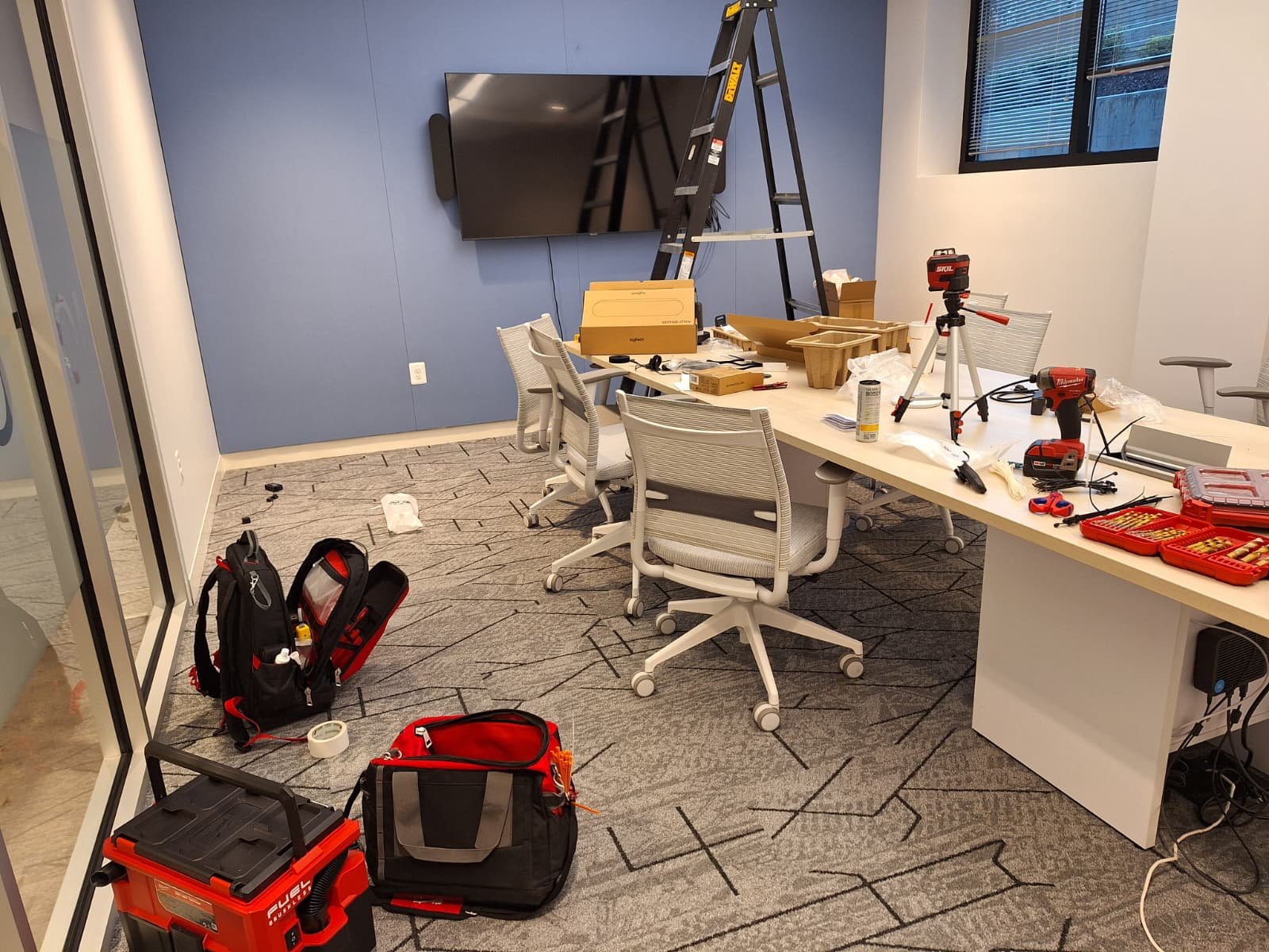 Rockville Maryland conference room before Ironsight AV installation