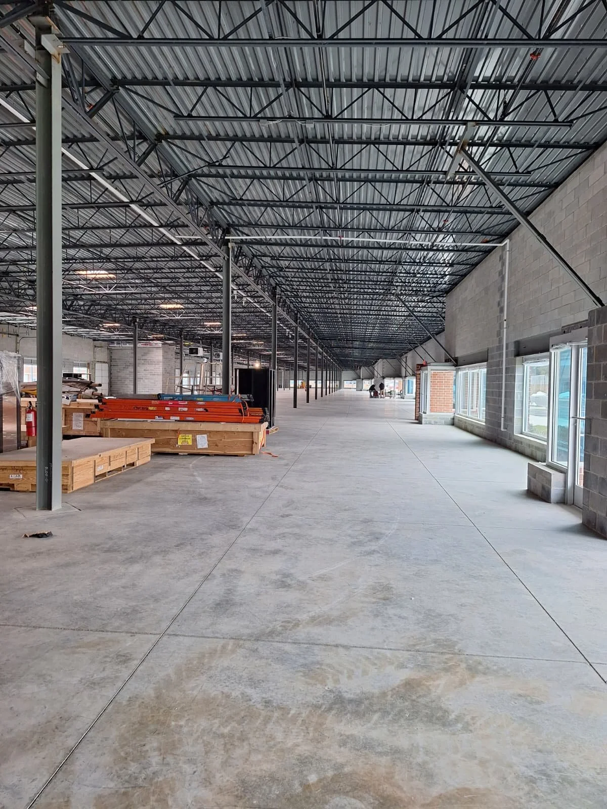 Commercial interior during technology fit-out in Frederick, Maryland