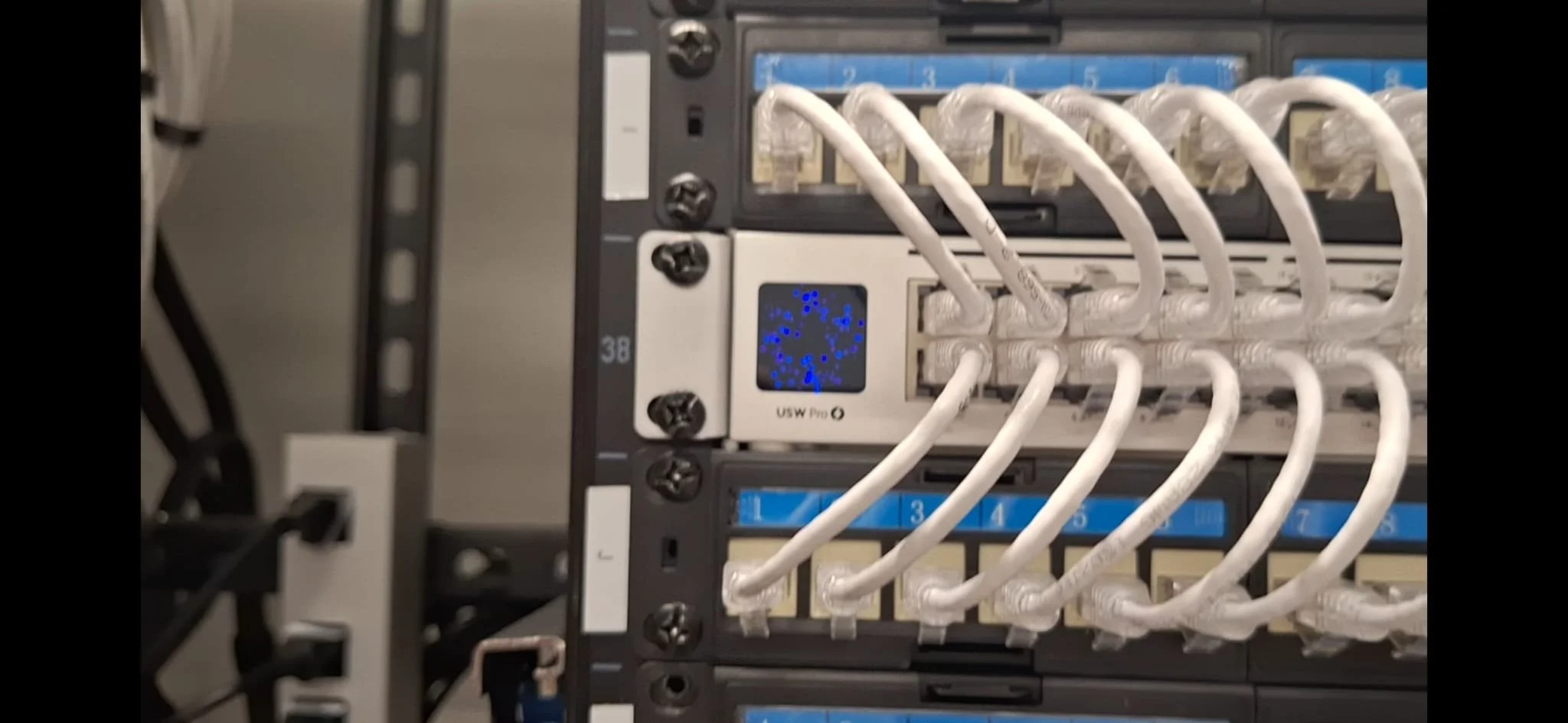 Network rack infrastructure for a Baltimore commercial technology project