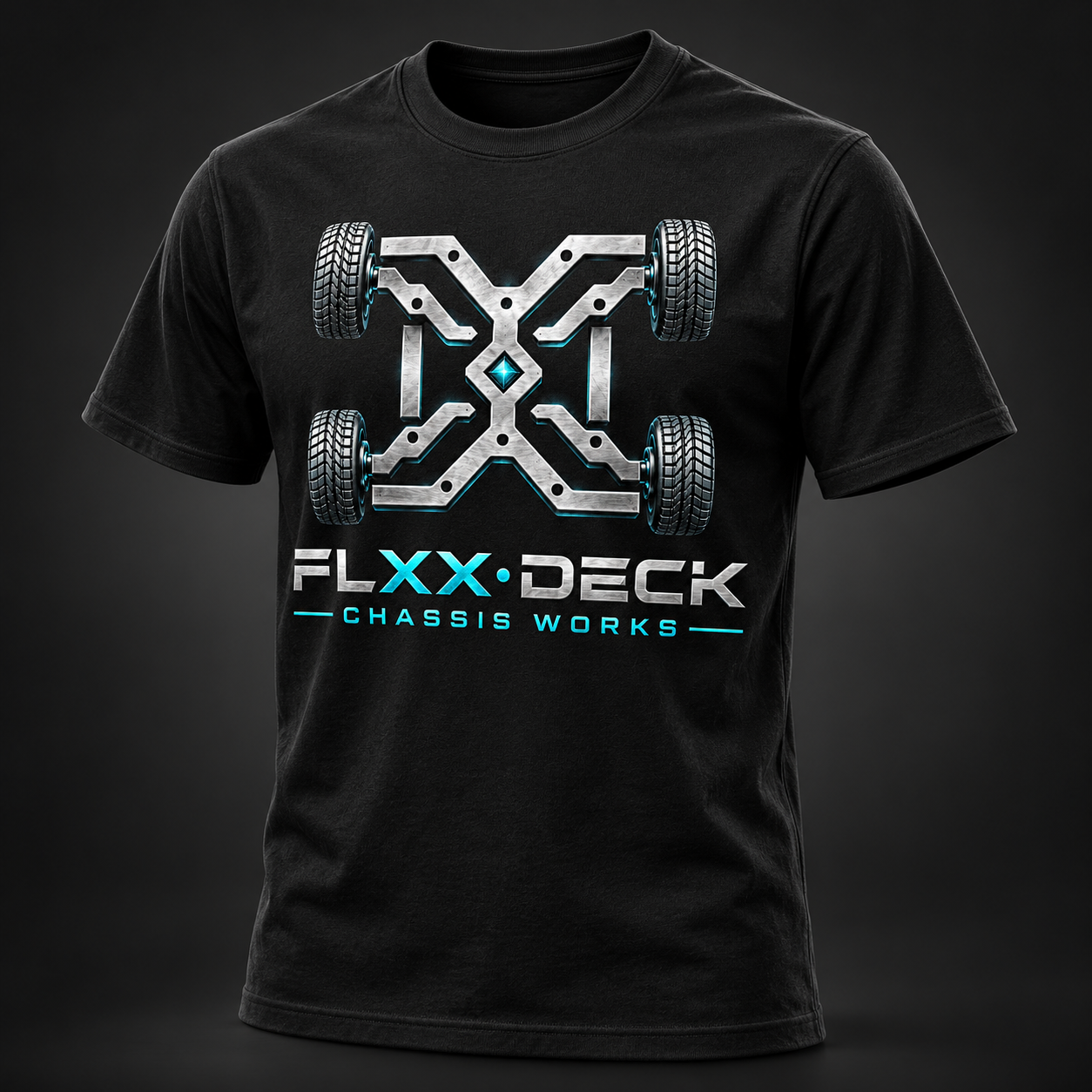 FLXXDECK printed T-shirt concept mockup