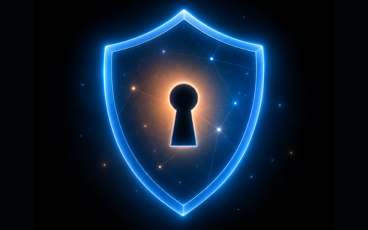 Cybersecurity shield visualization