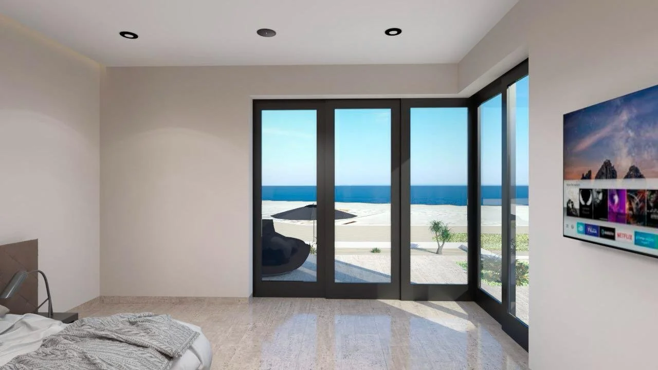 Indoor courtyard at night