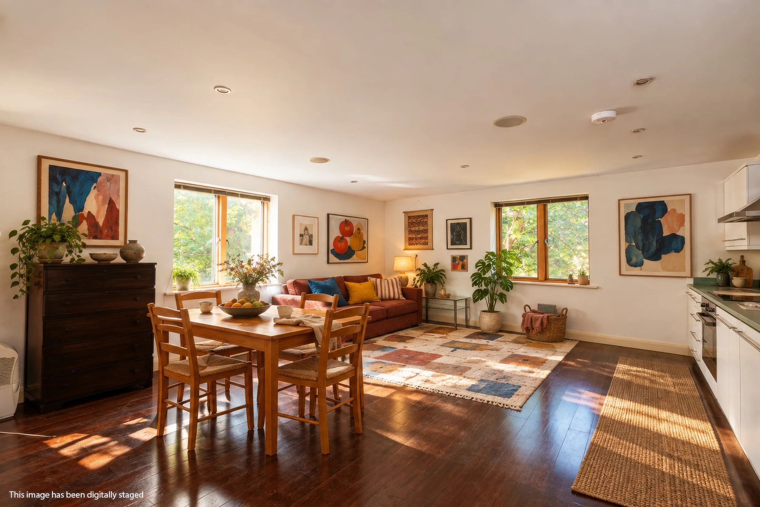 Lounge & dining room restyling — virtually staged
