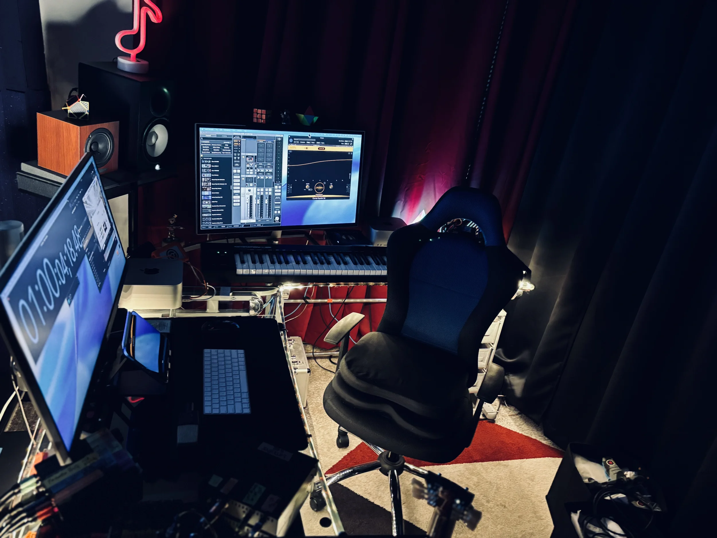 Studio recording session