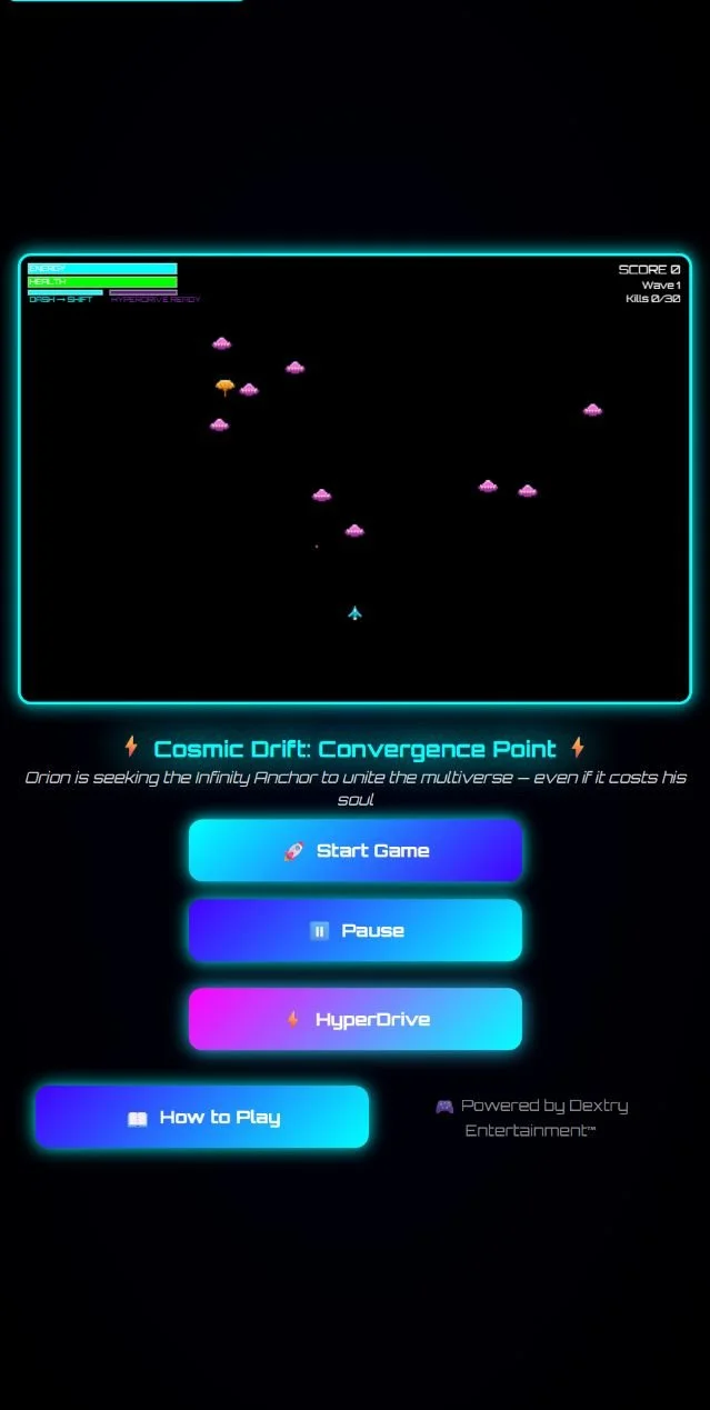 Cosmic Drift: Convergence Point gameplay