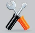 Wrench and screwdriver icon