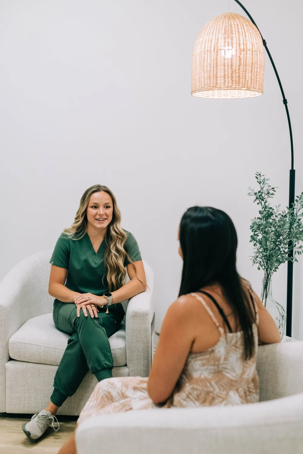 Woman in a consultation with a Raleigh Well provider