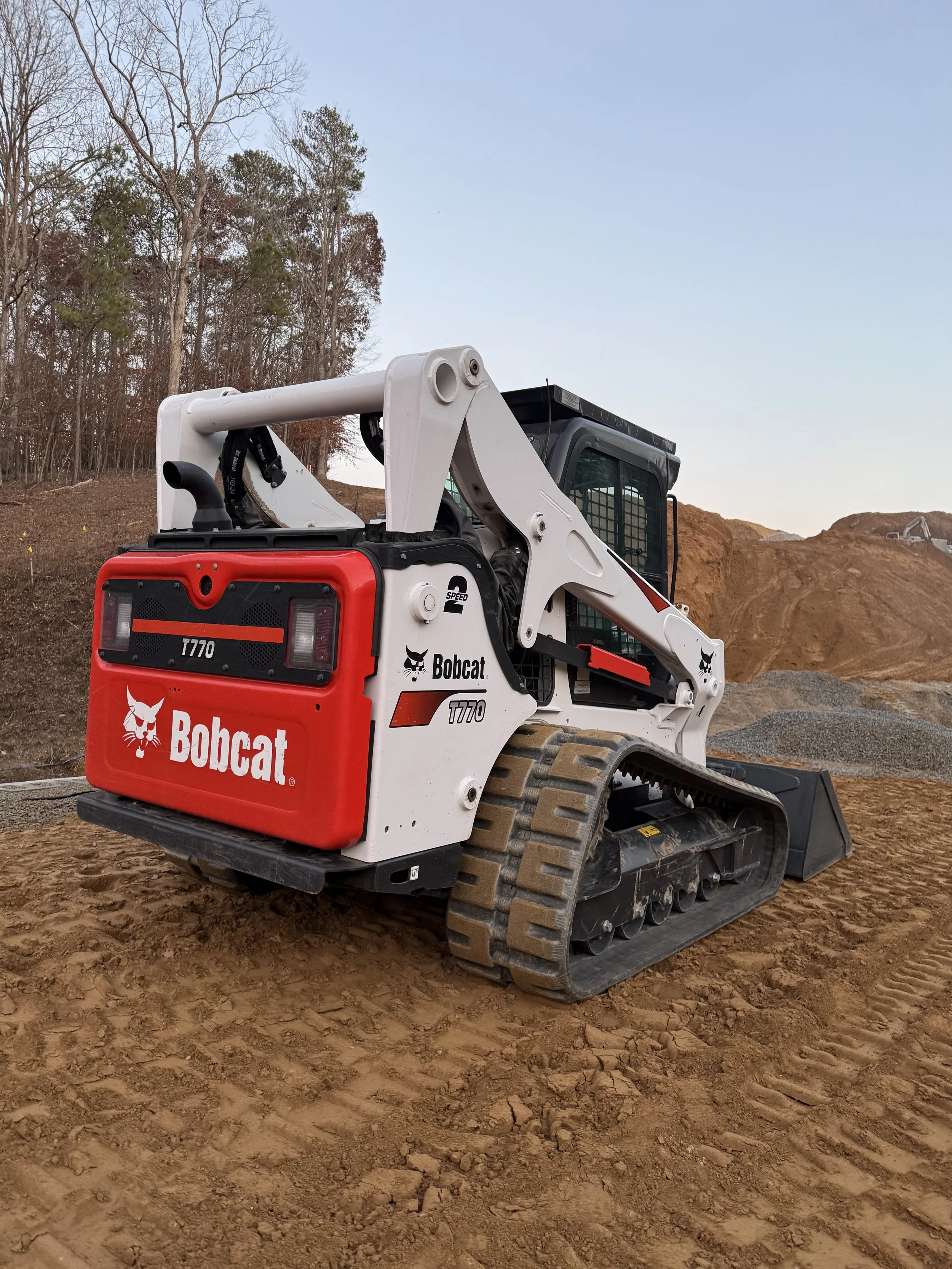 Excavating and grading