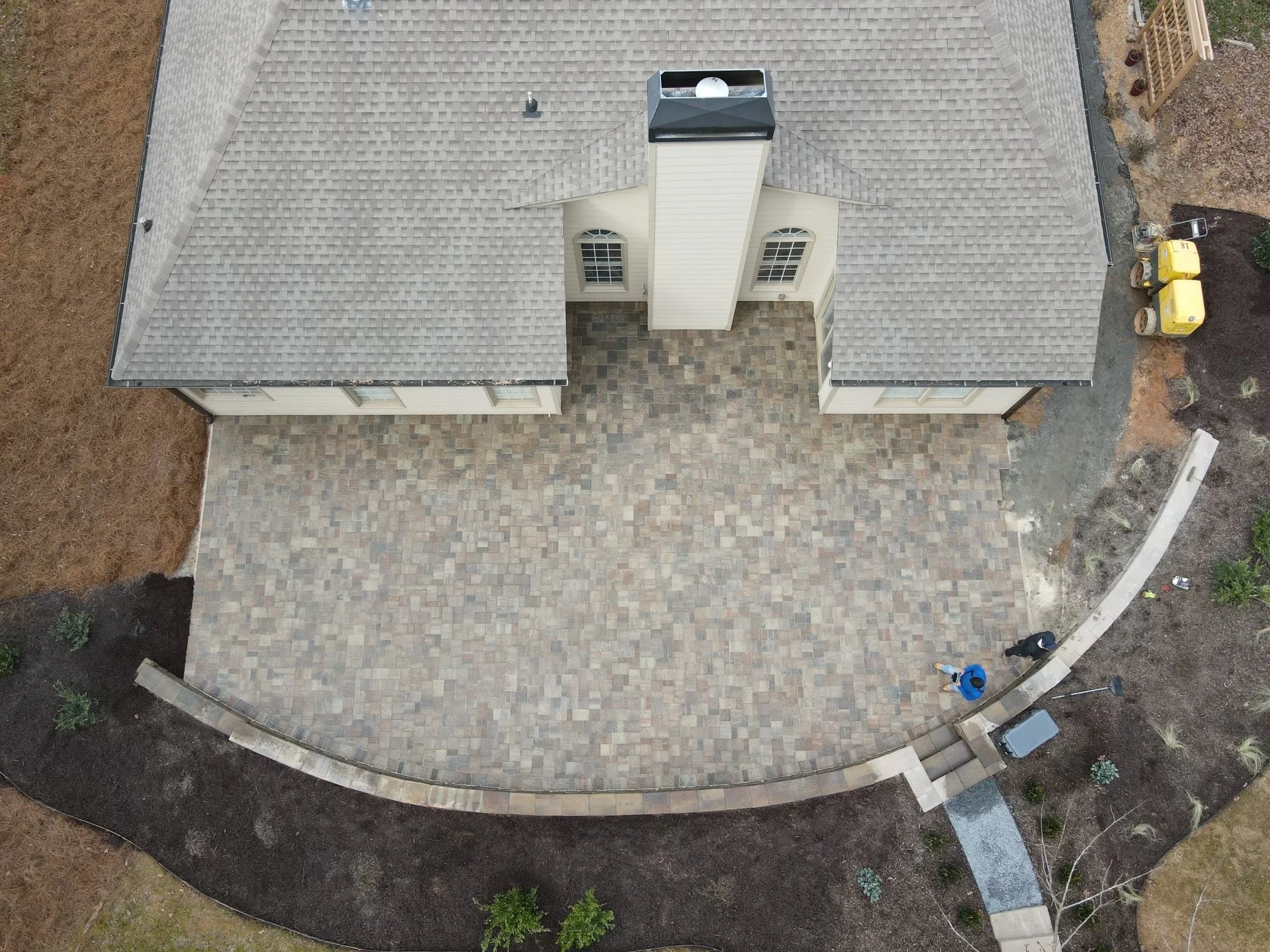 Driveway and entry after