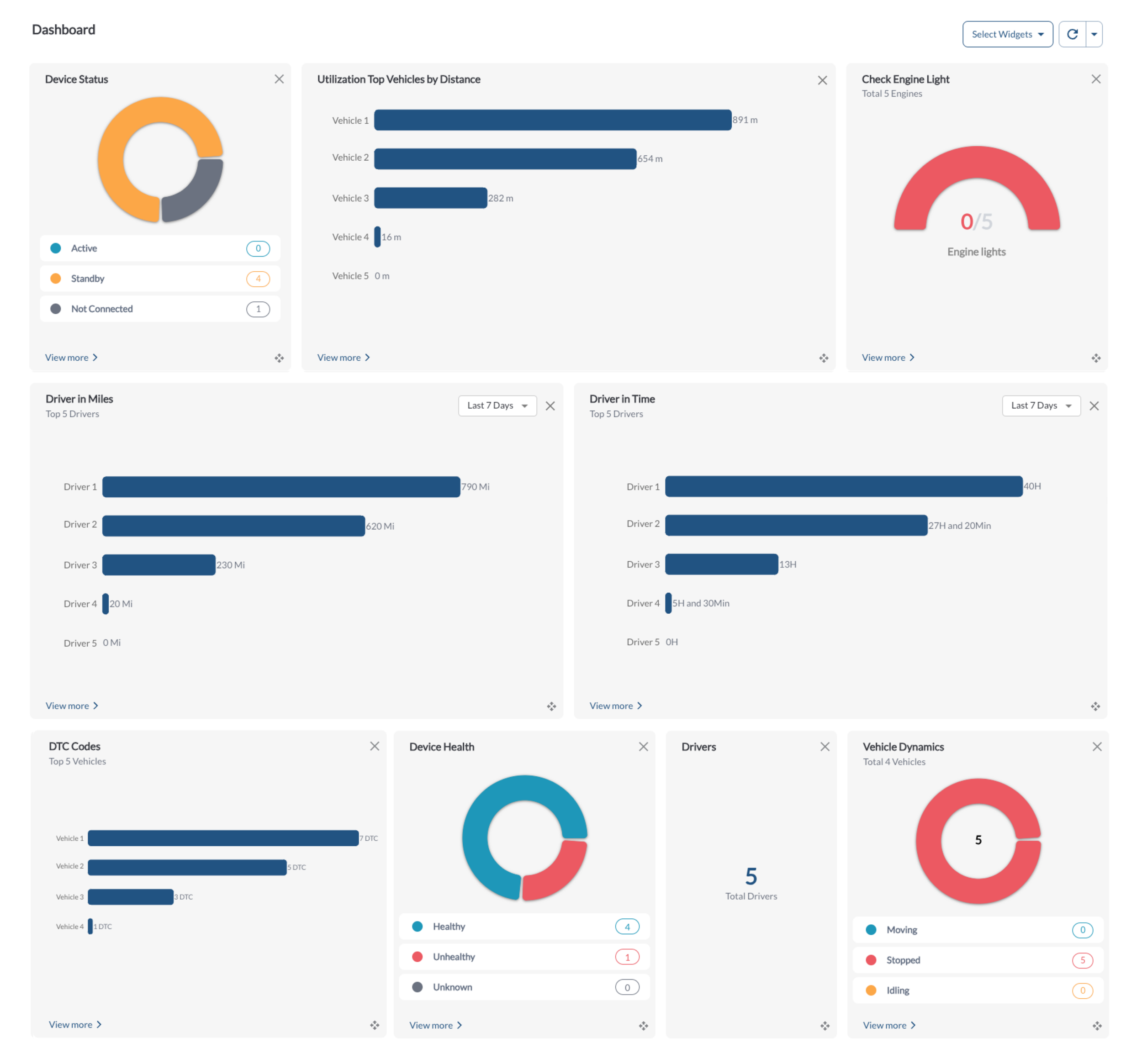 LytxOne UI map showing vehicles, drivers and live fleet visibility