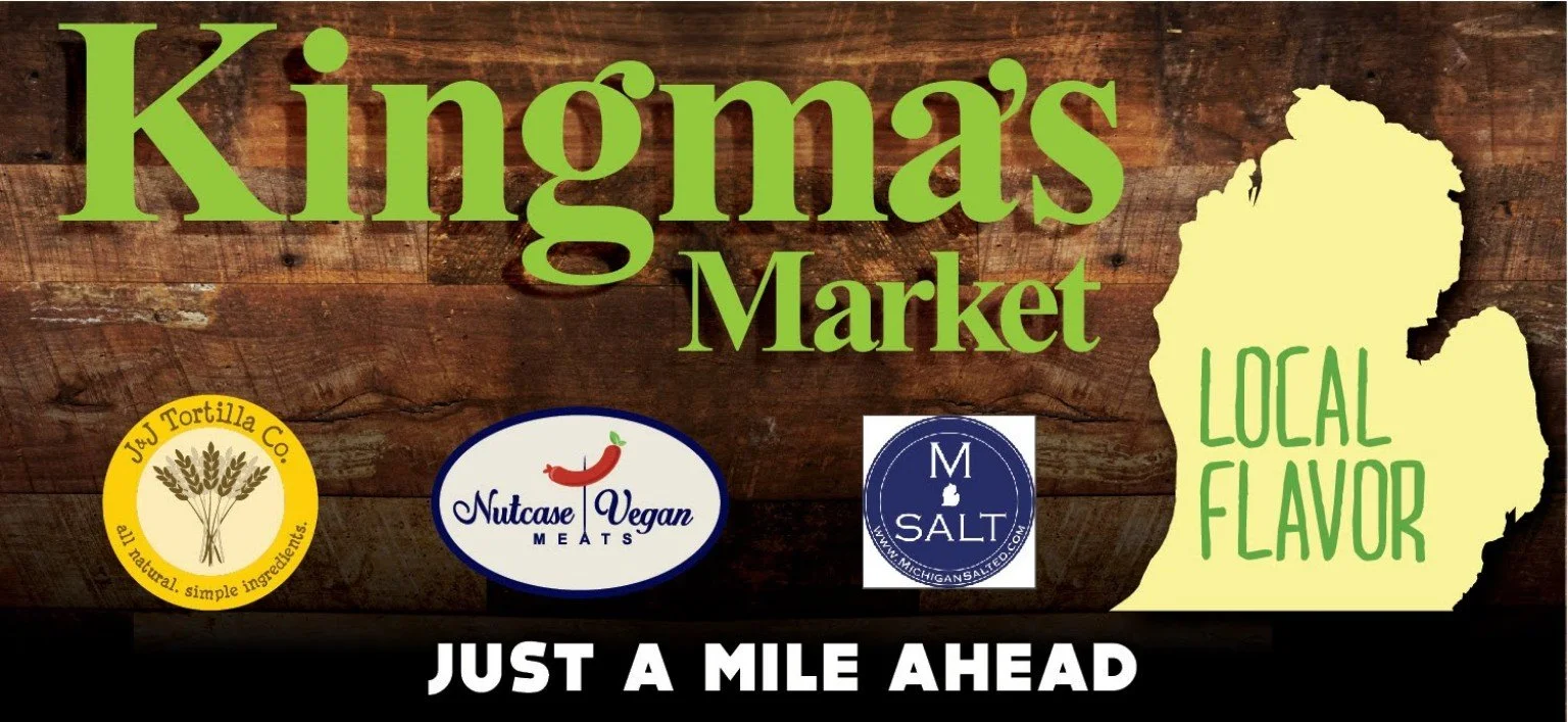 Historical Kingma’s Market advertising featuring the J&J circle logo