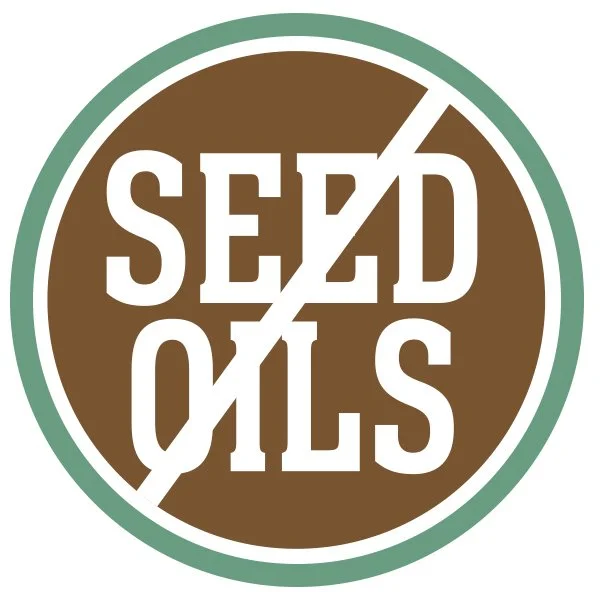 J&J No Seed Oils badge