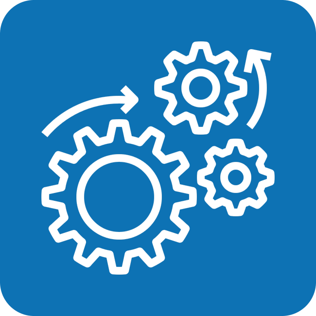 Streamlined service process icon