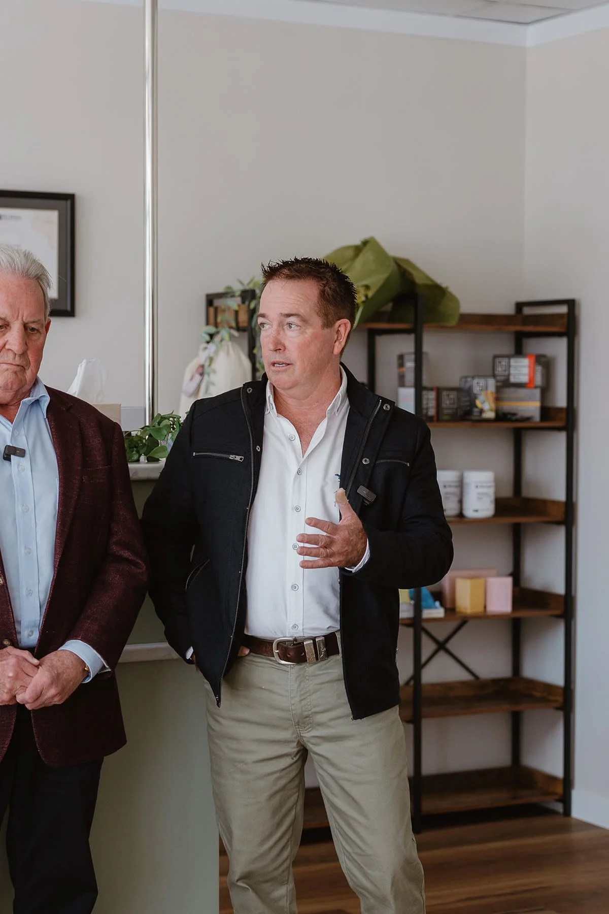 Paul Toole MP speaking at the opening of Function to Flow Chiropractic, with Bathurst Mayor Robert Taylor