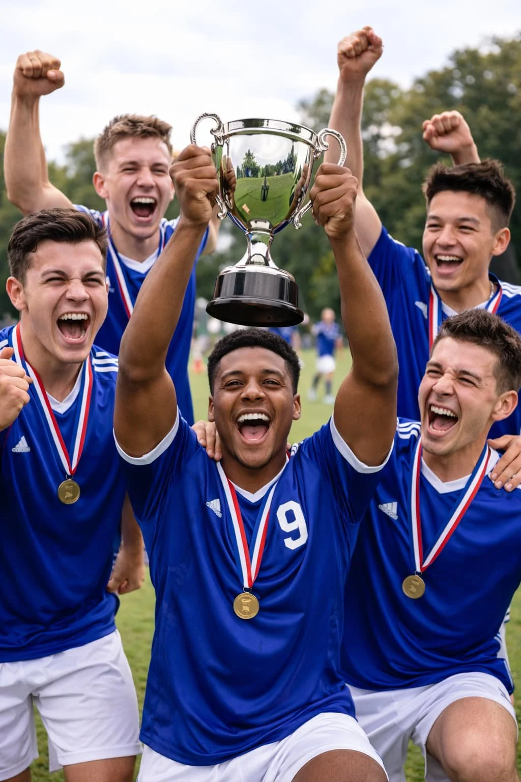 Students celebrating a cup win at a UK university