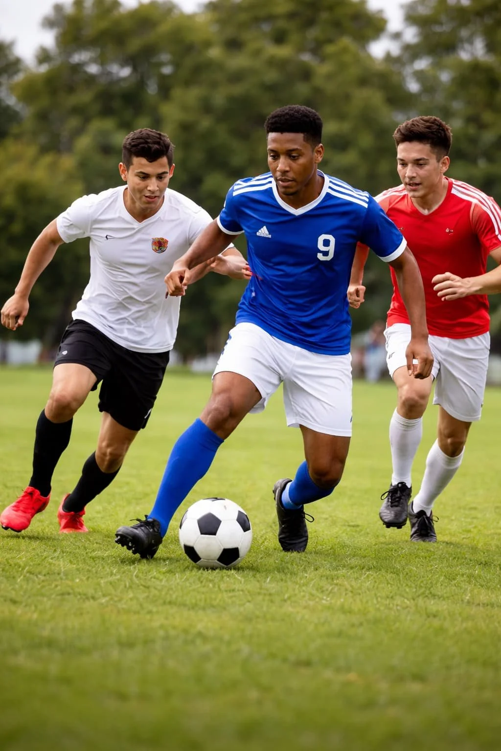 Students enjoying football at a UK university