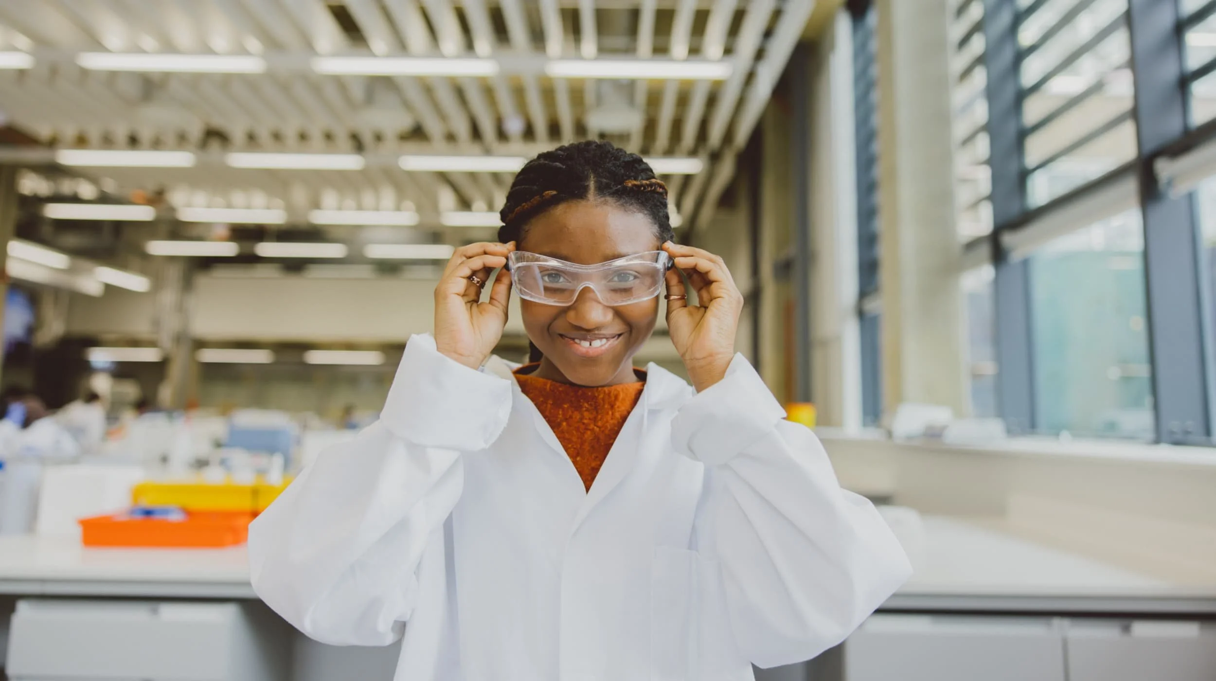 Female Student in Laboratory