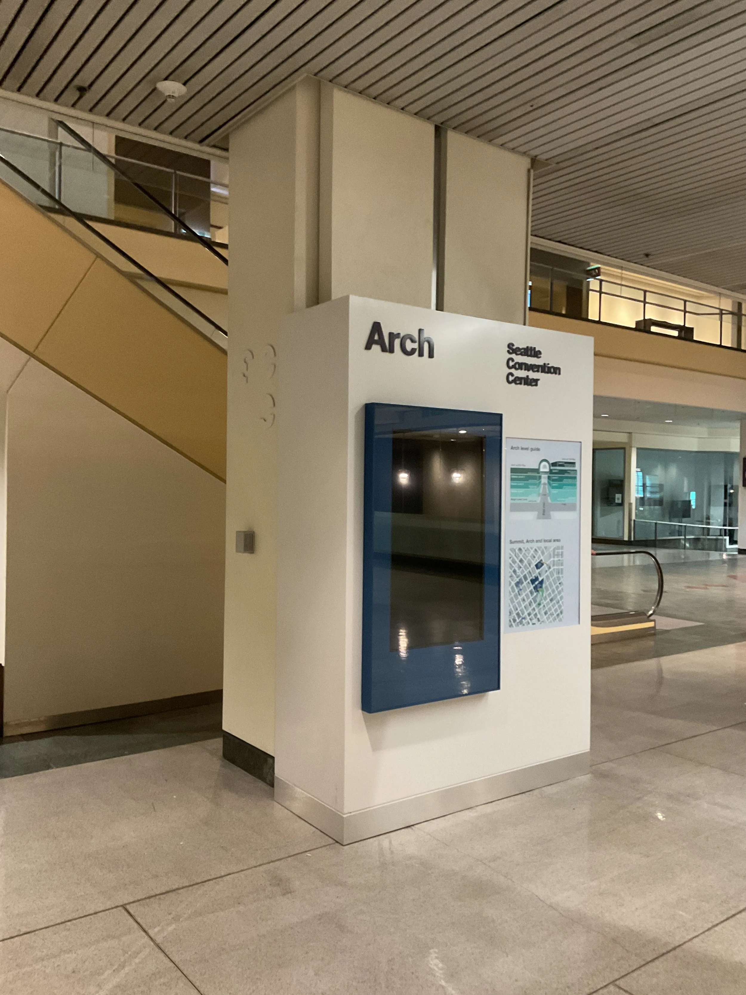 Seattle Convention Center digital wayfinding signage