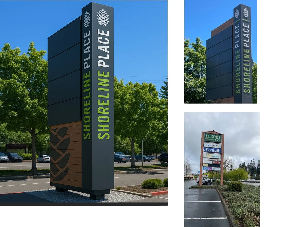 Retail & Mixed-Use Signage — Custom monument and storefront signage by Plumb Signs