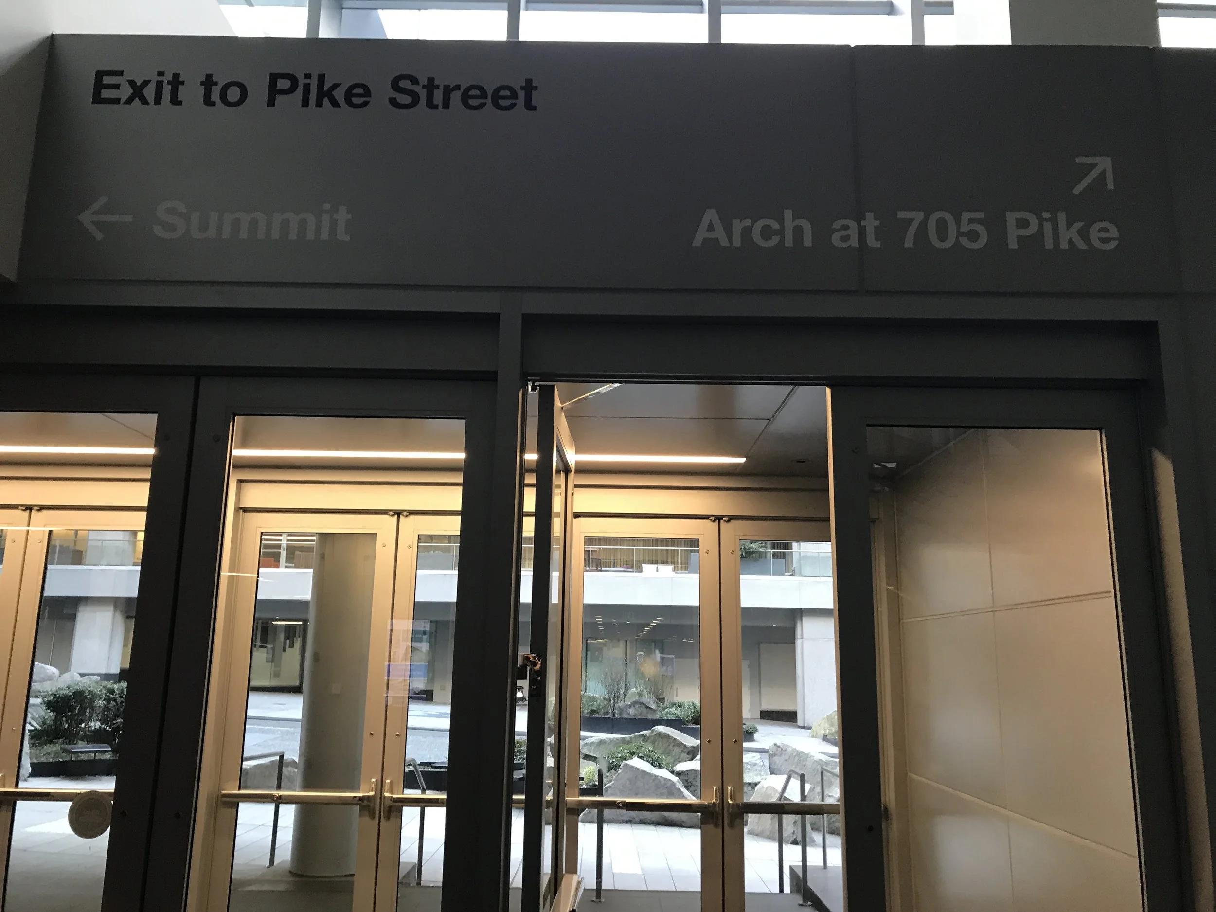 Custom signage installation for Seattle Convention Center