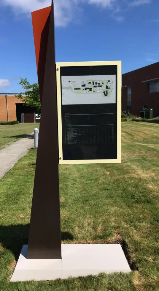 Campus Map Wayfinding Sign at Clover Park Technical College