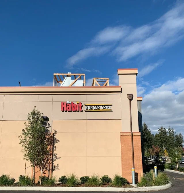 Habit Burger illuminated signage Bonney Lake