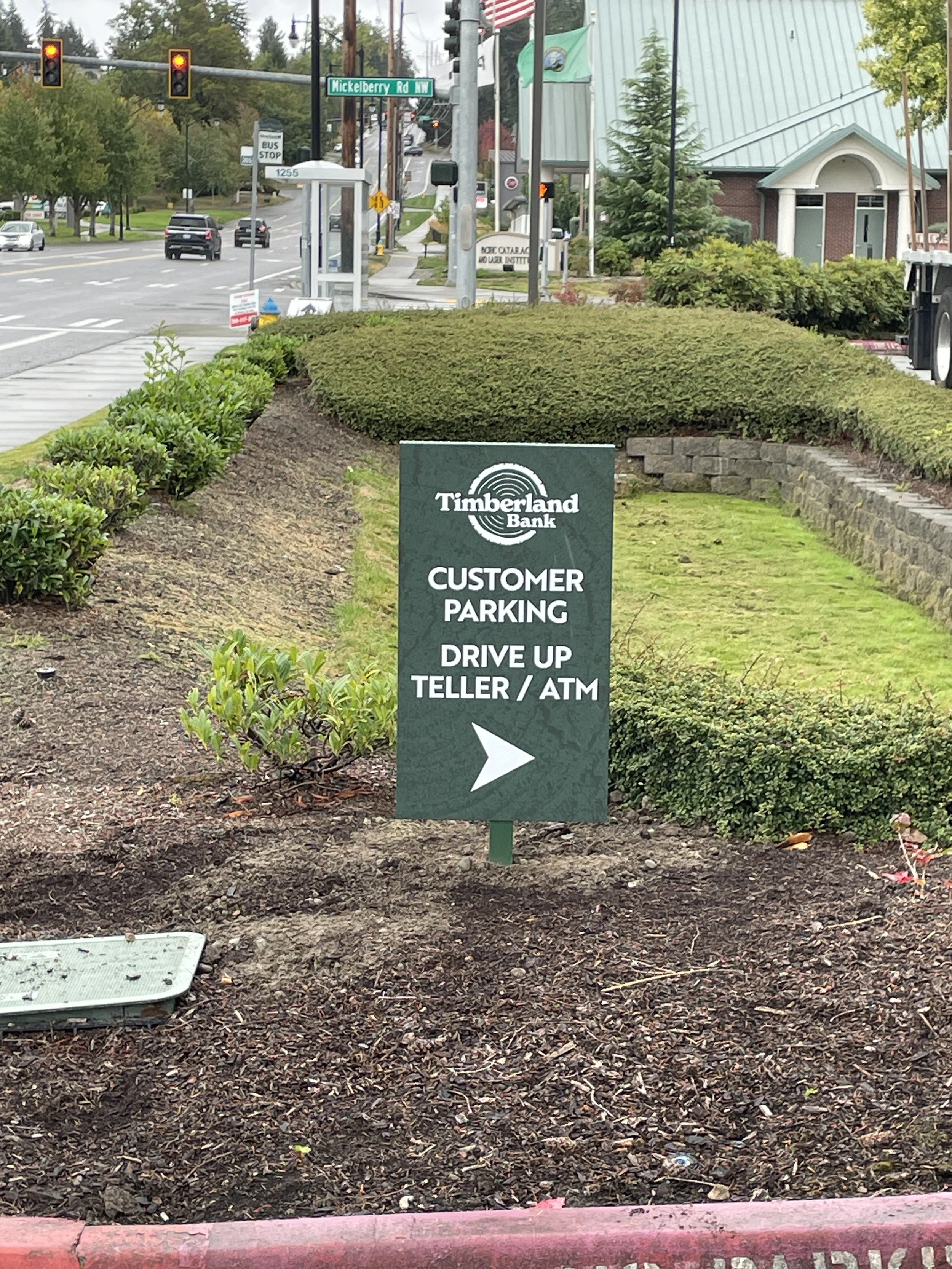 Silverdale Timberland Bank directional sign