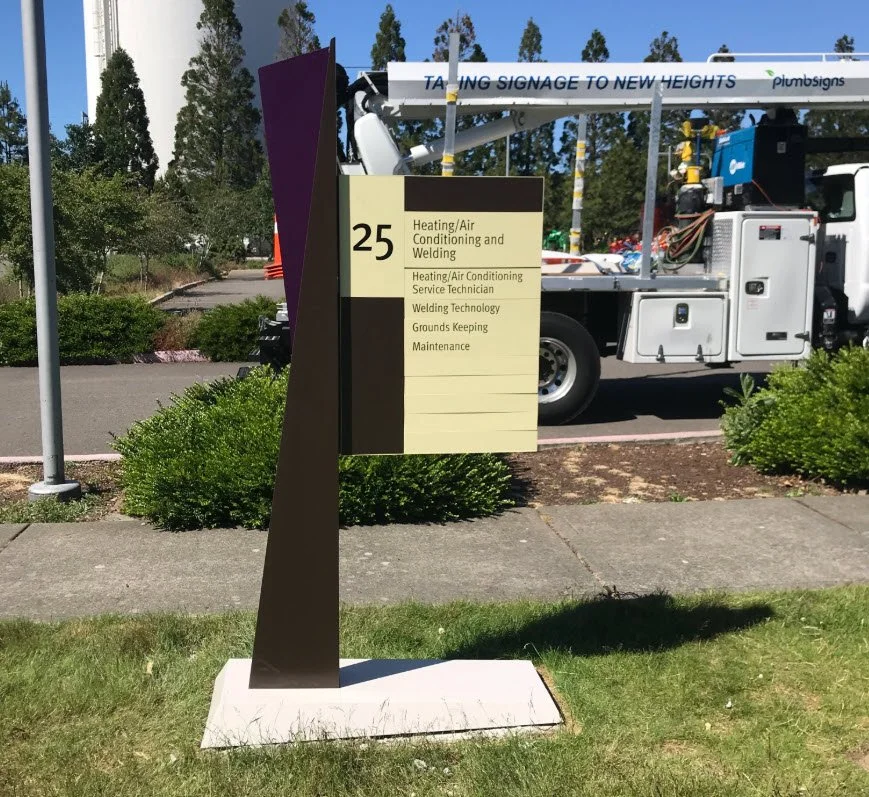 Directional Signage with Map at CPTC