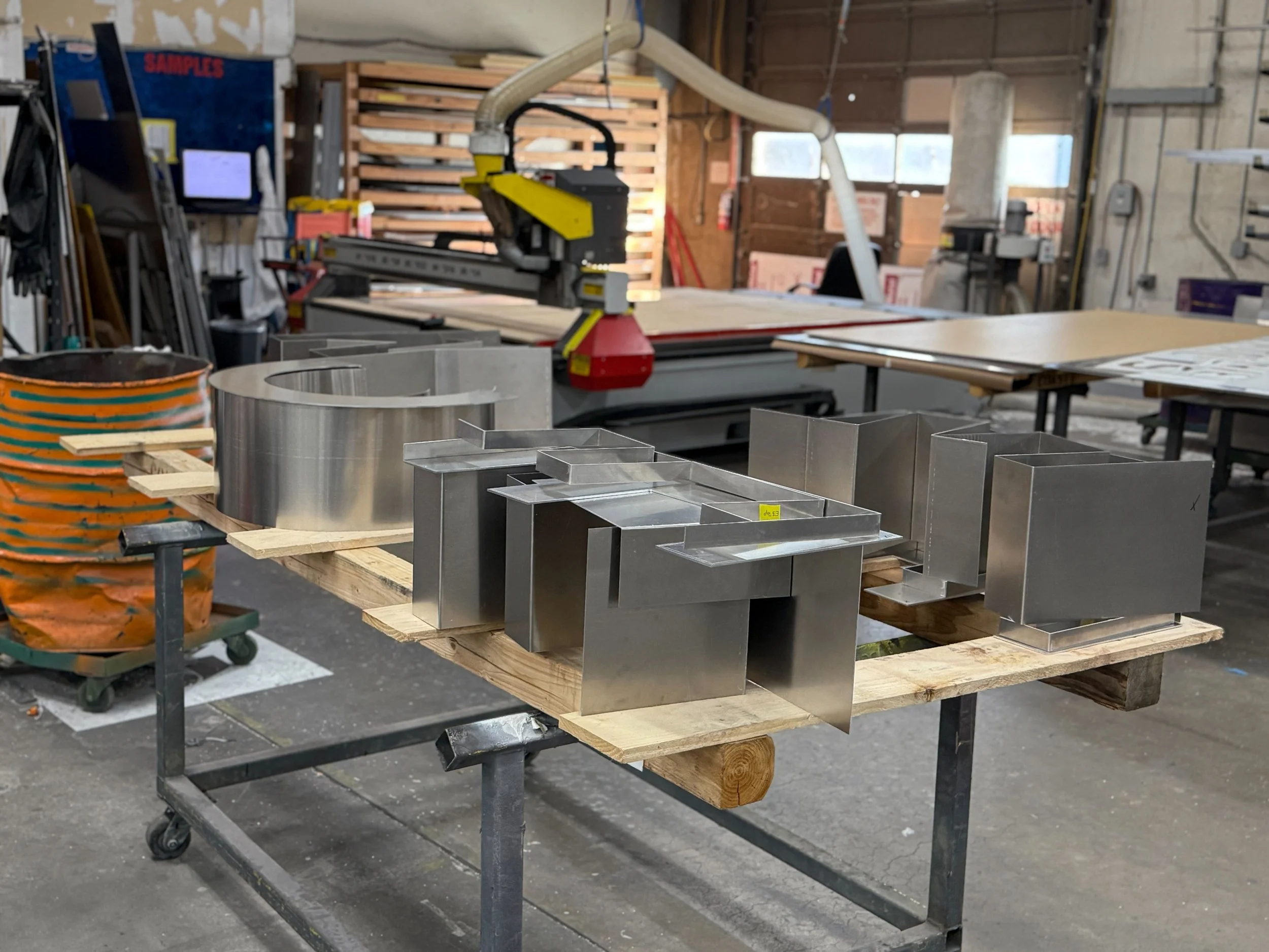 Fabrication of Pike Place Market sign components by Plumb Signs