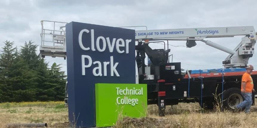 CPTC Monument Sign Installed by Plumb Signs