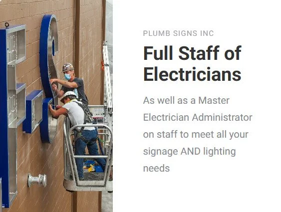 Electrician wiring signage