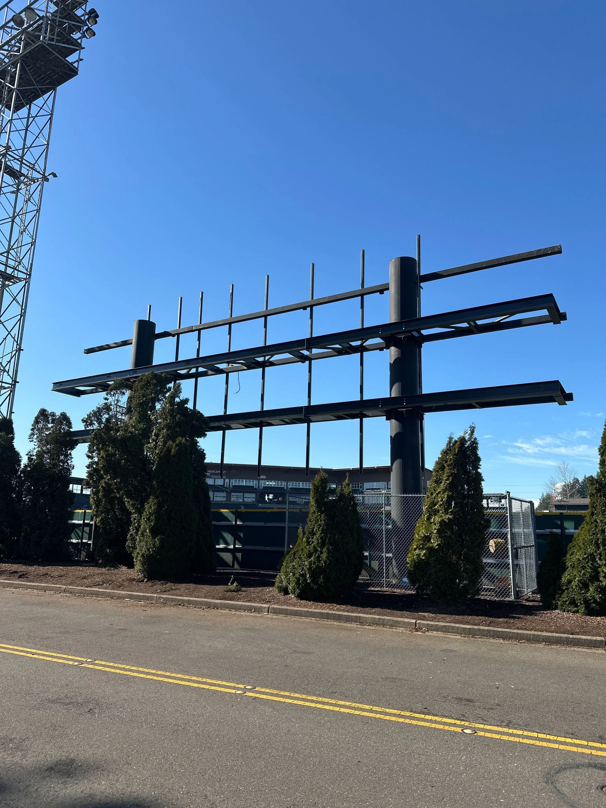 Signage Prep Work Tacoma Rainiers