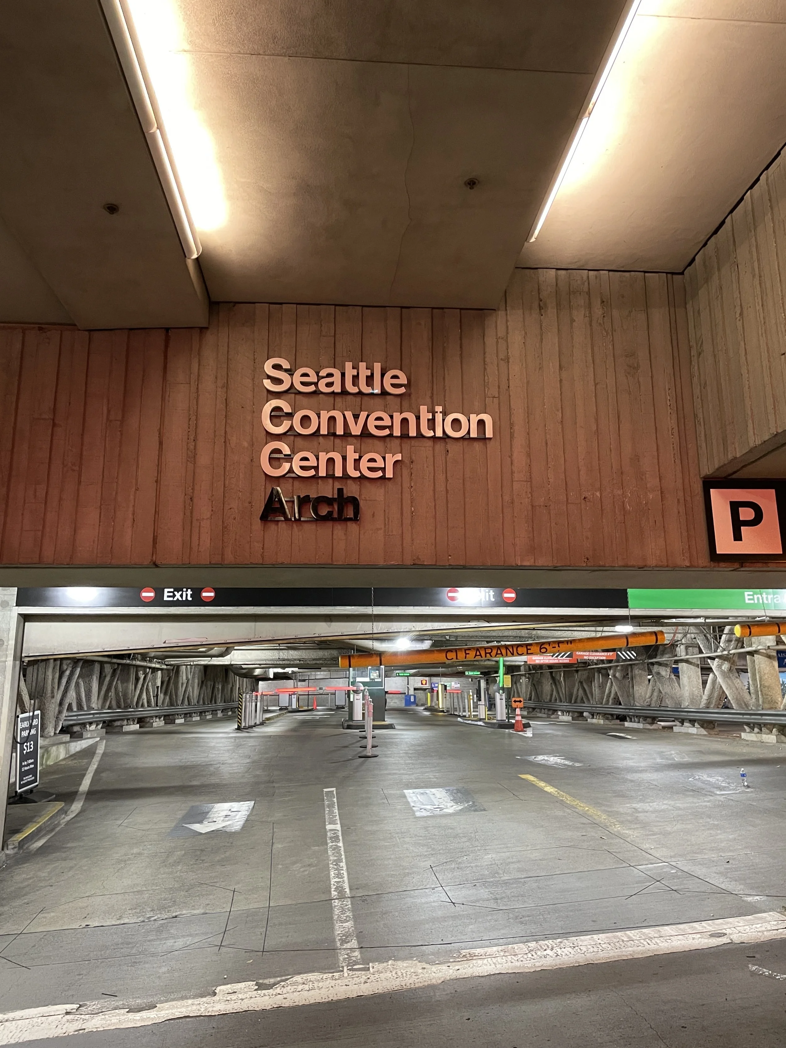 Seattle Convention Center illuminated signage install
