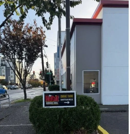Habit Burger West Seattle directional signage