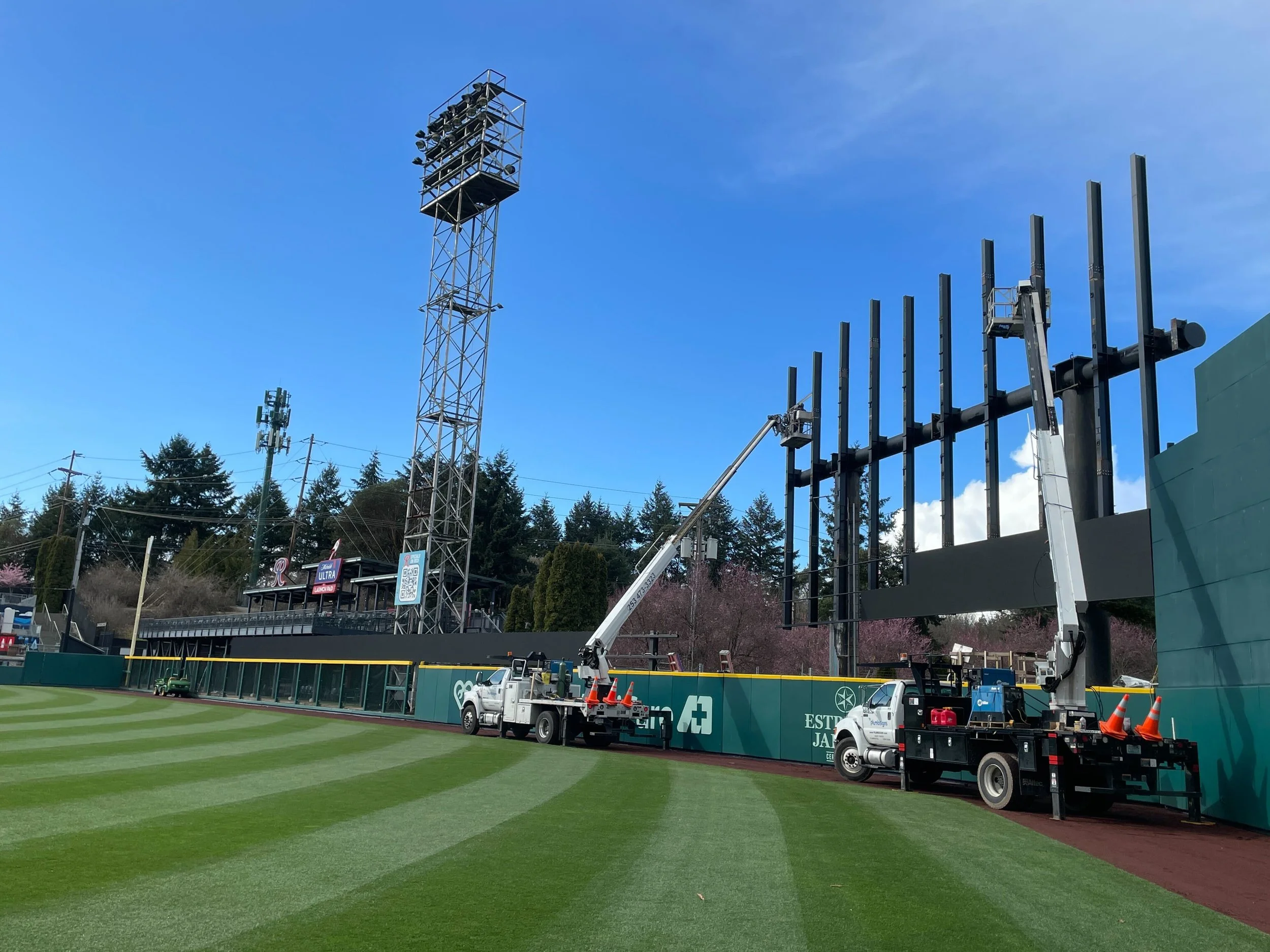 Baseball Field Digital Display Construction