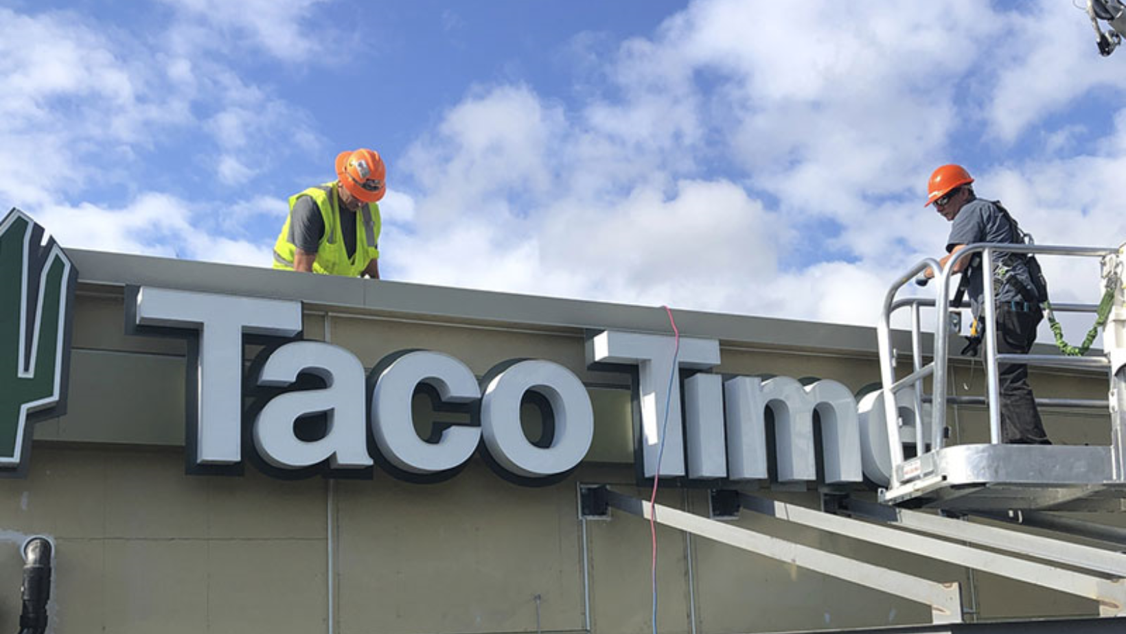 Taco Time LED channel letter retrofit signage in Port Orchard WA
