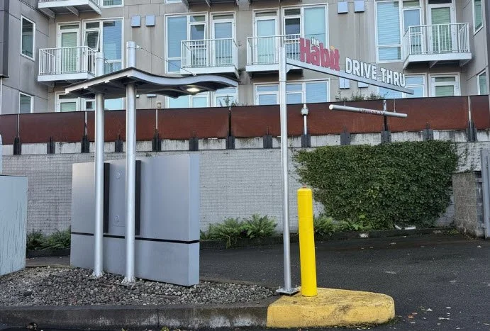 Habit Burger West Seattle clearance bar and menu board