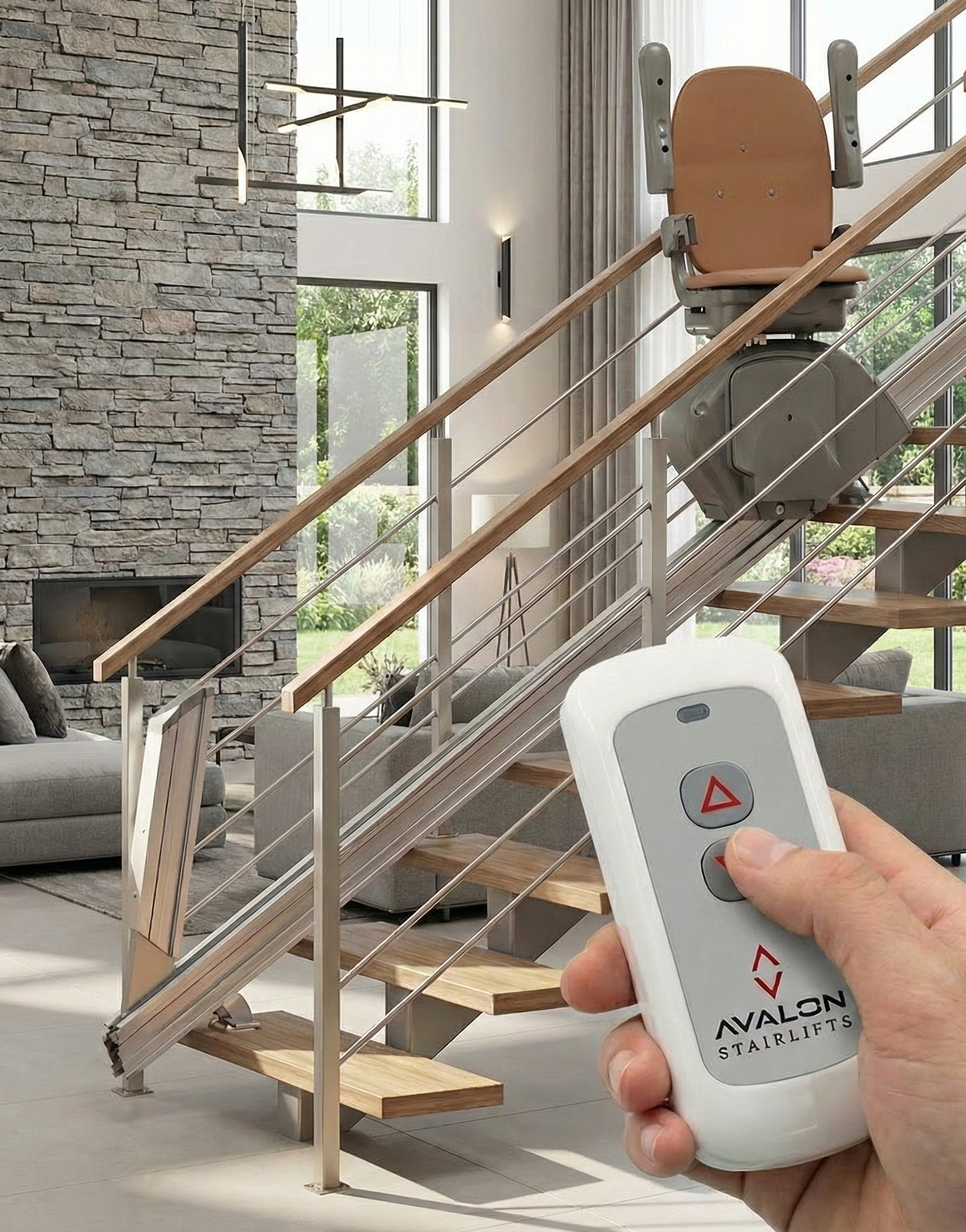 Avalon A300 stairlift remote control with ONE TOUCH operation