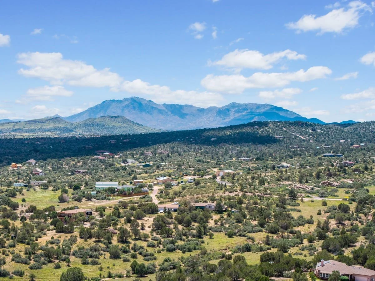 Rural Chino Valley home aerial Prescott Arizona