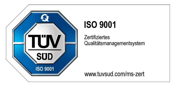 TÜV ISO 9001 Zertifizierung