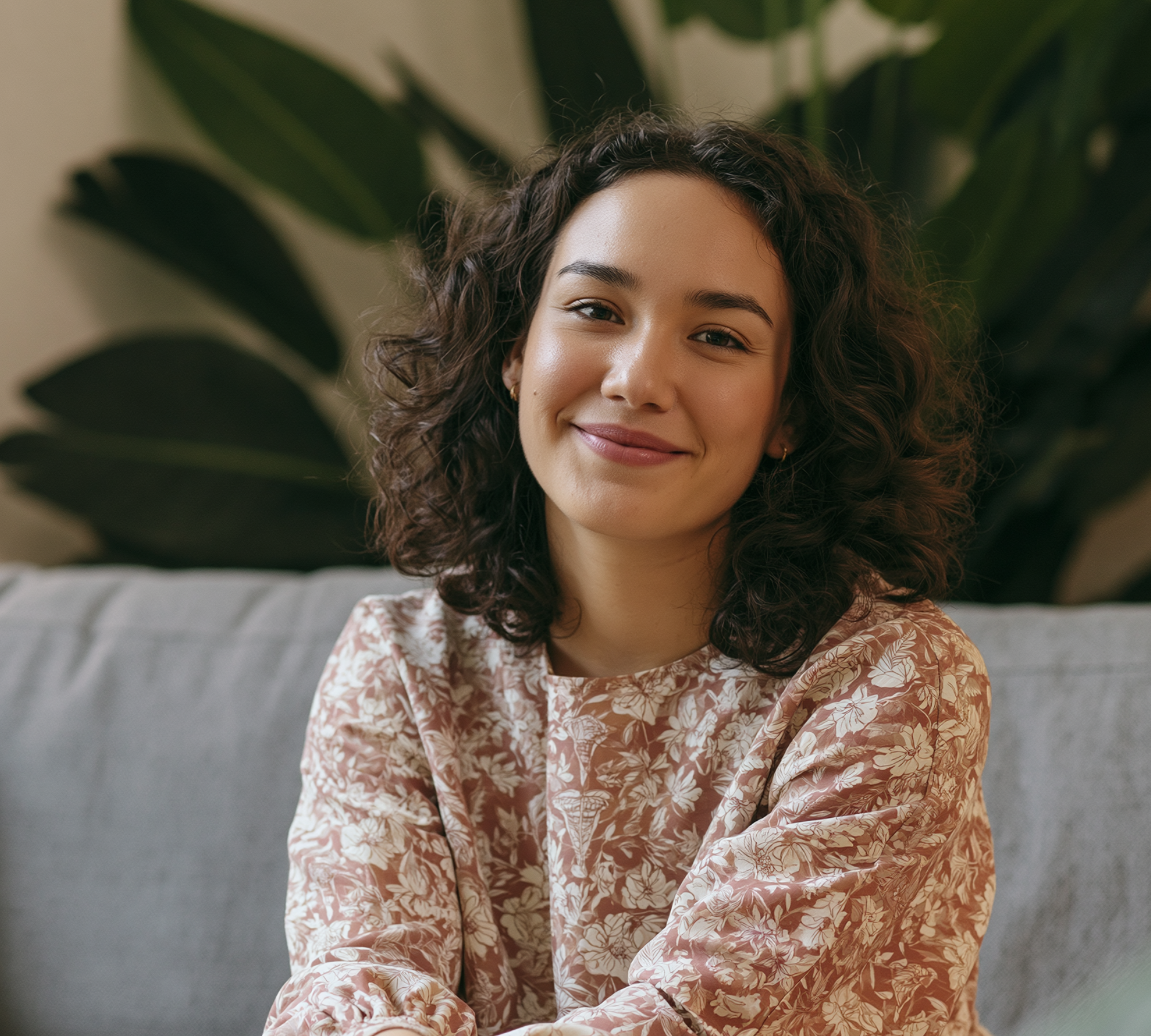 Young woman in a relaxed setting