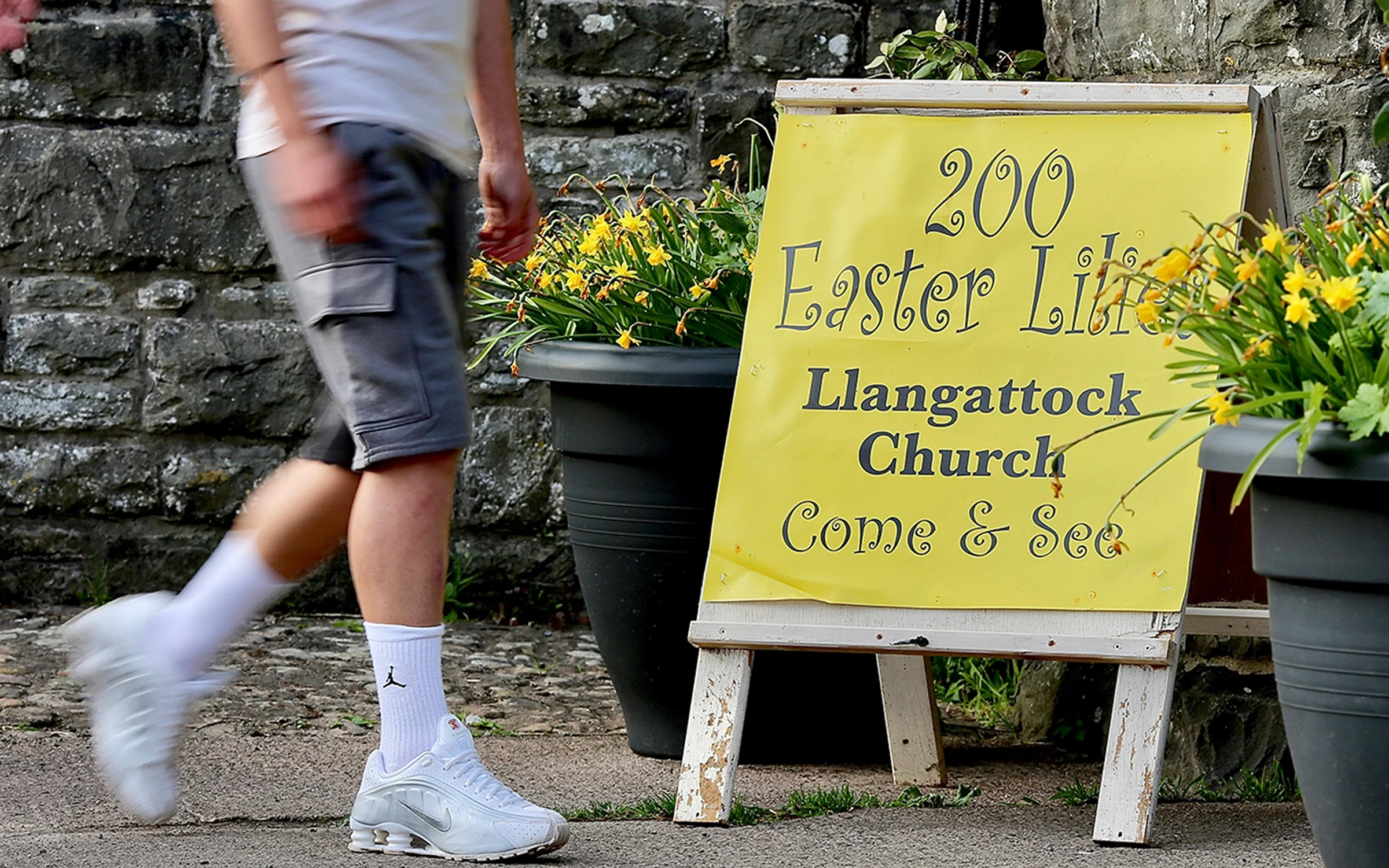 St Catwg's Church lily festival sign