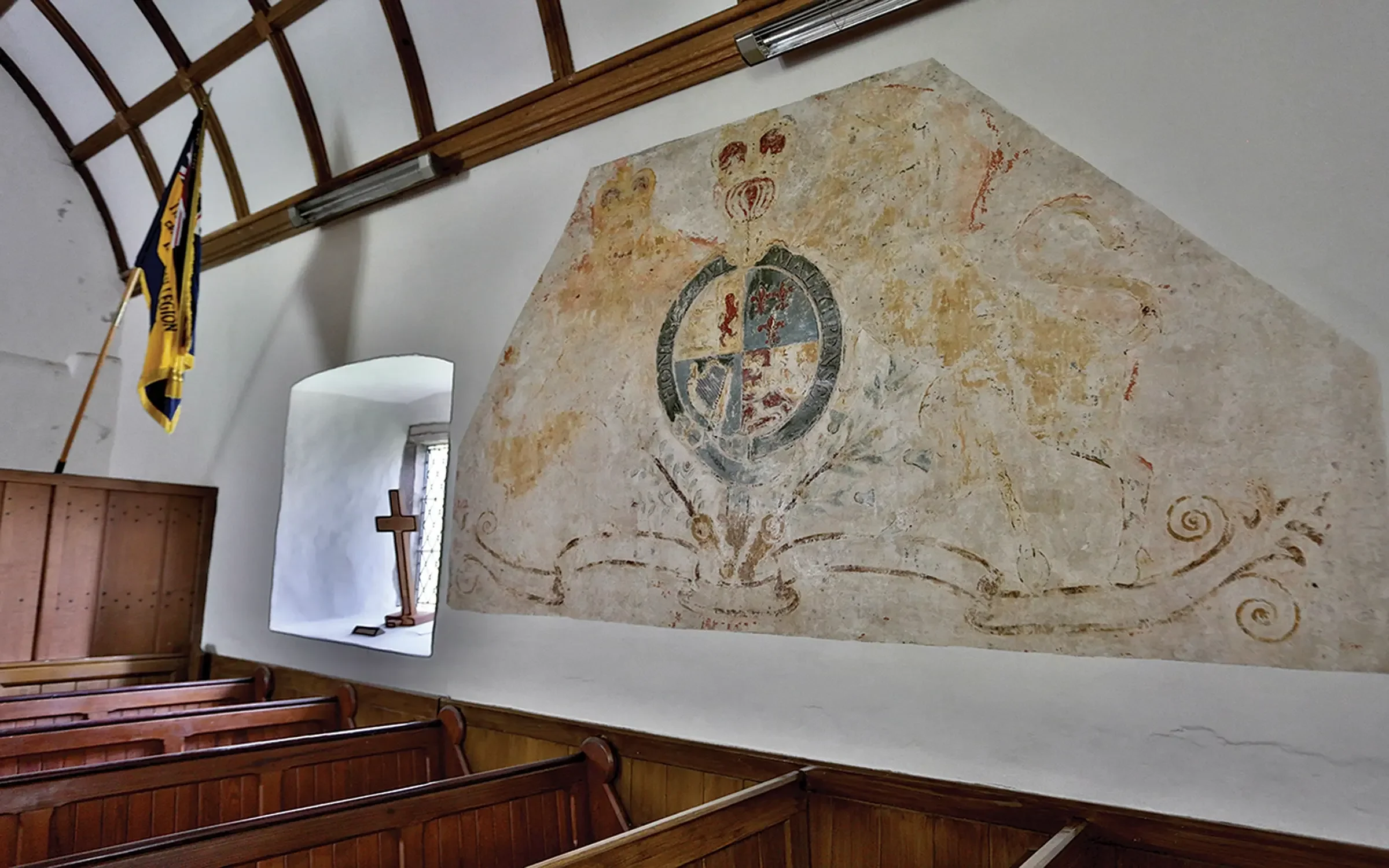 The inside of the church