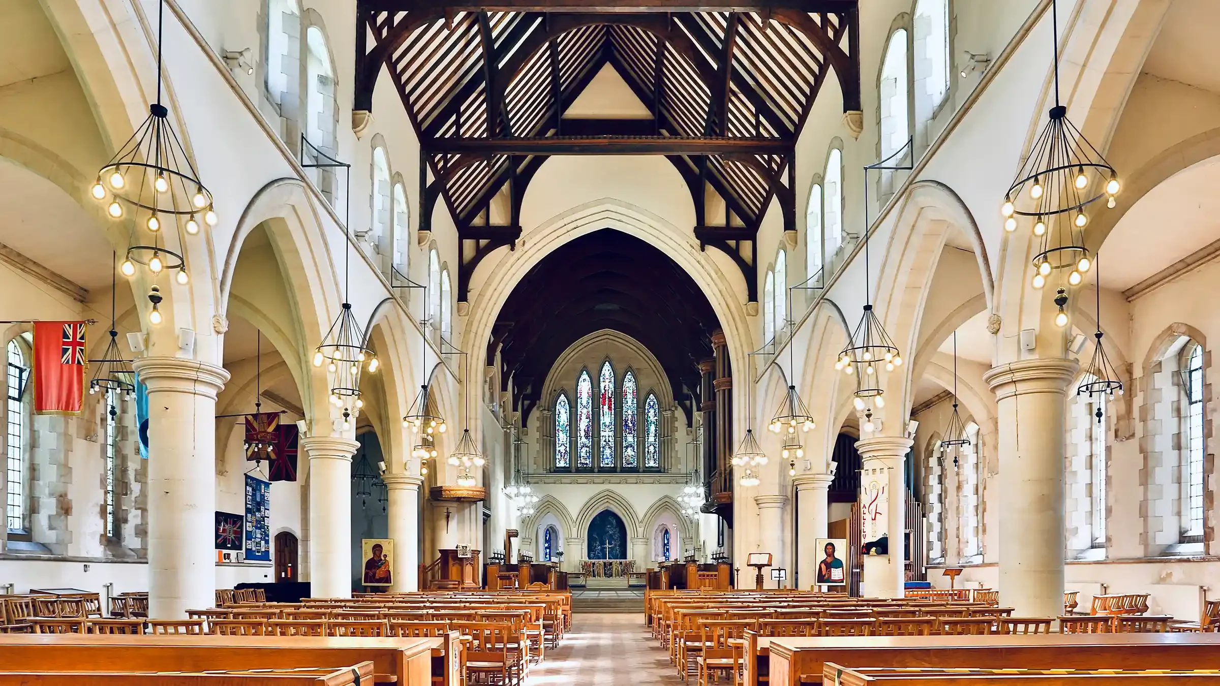 Interior of Swansea Minster