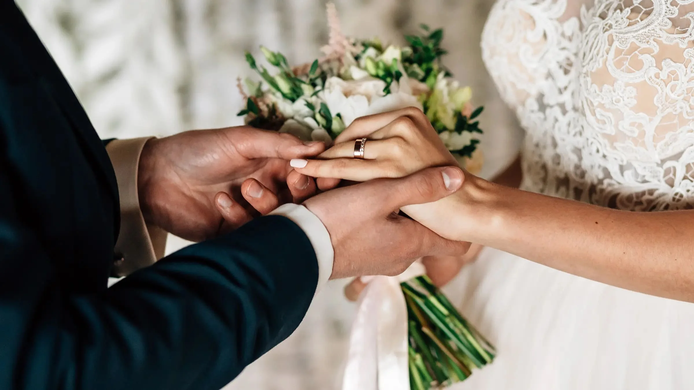 Marriage service in an Anglican church