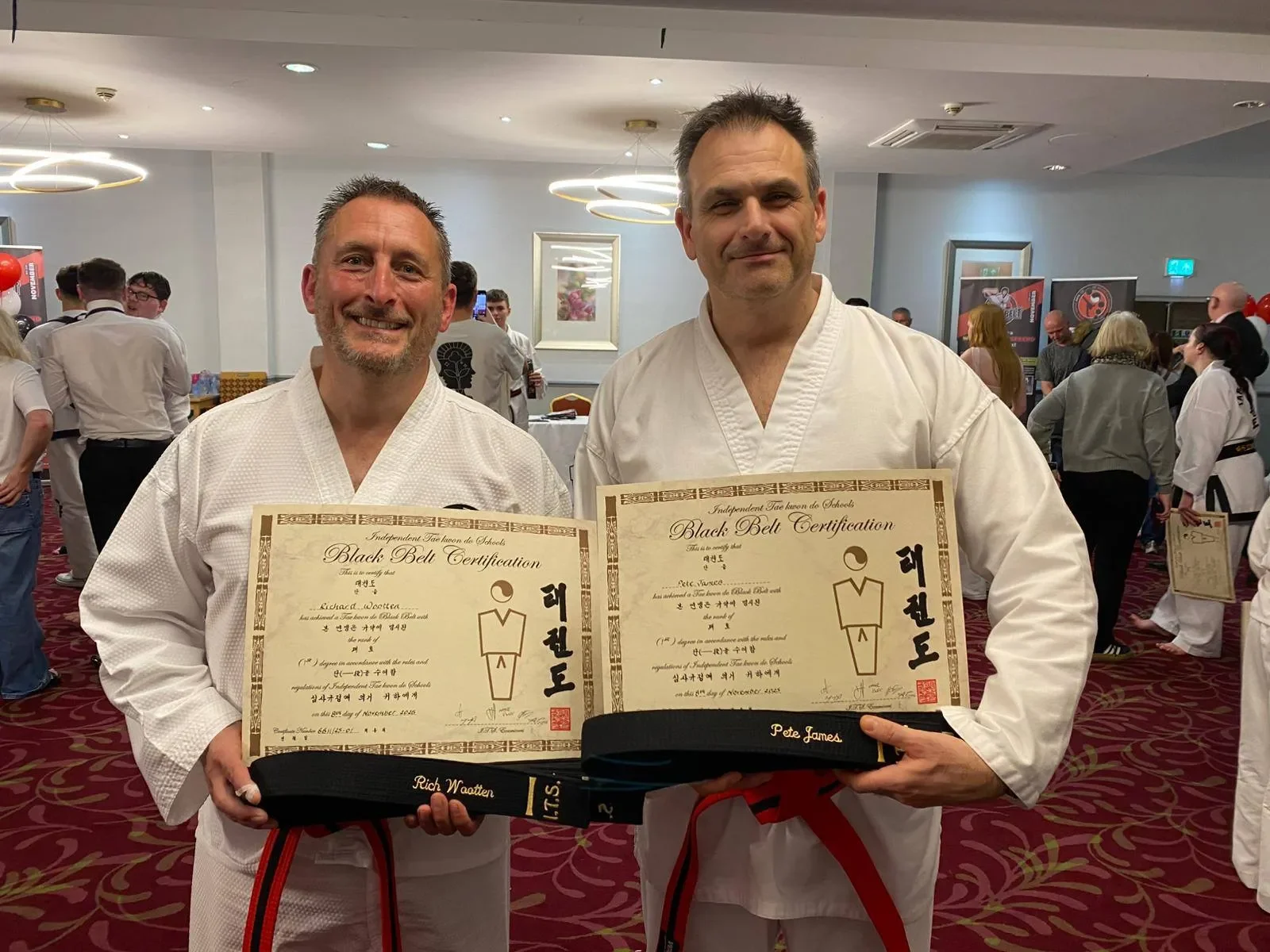 Rich Wootten at his black belt grading