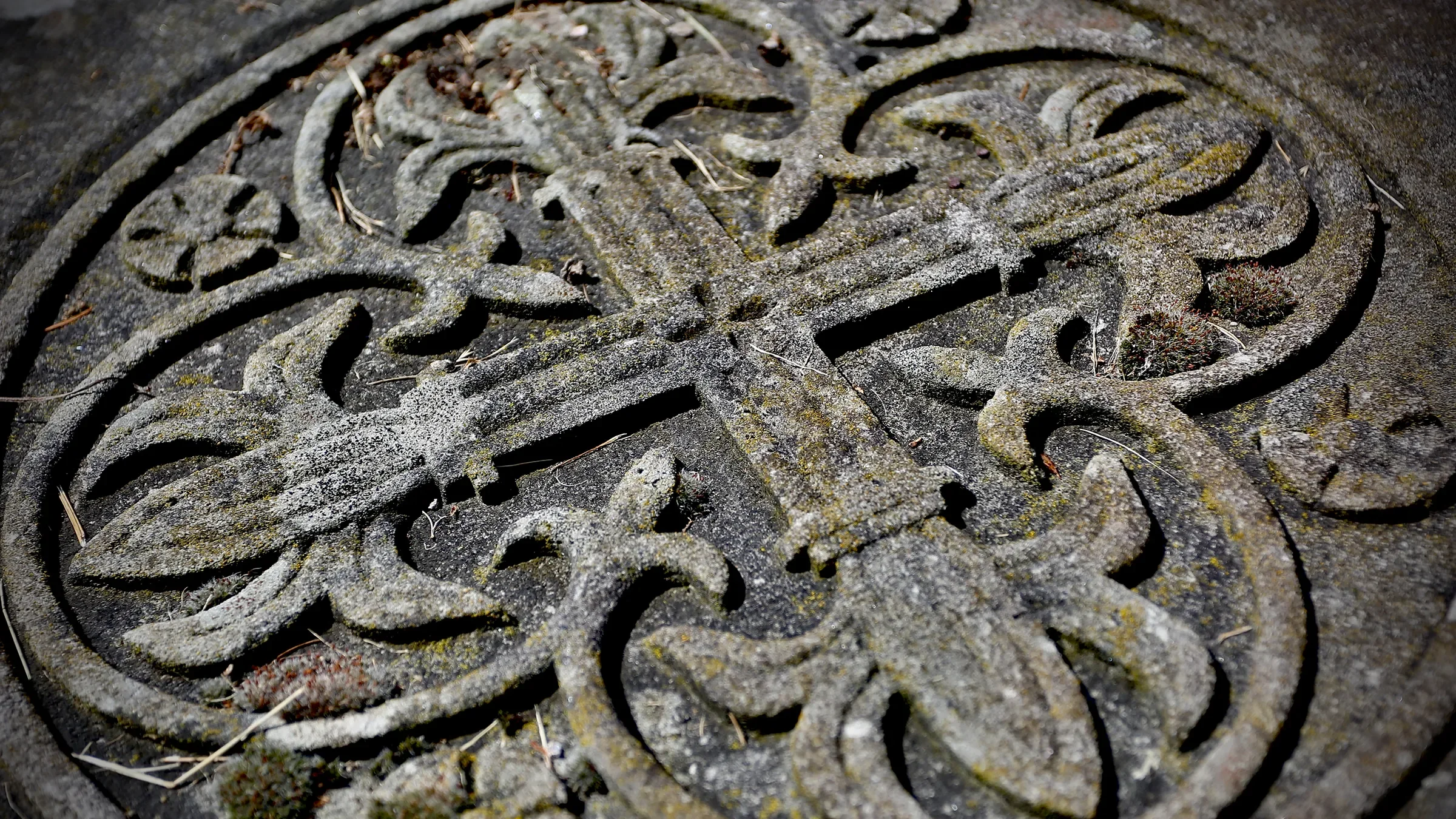 Medieval stone carving at Brecon Cathedral