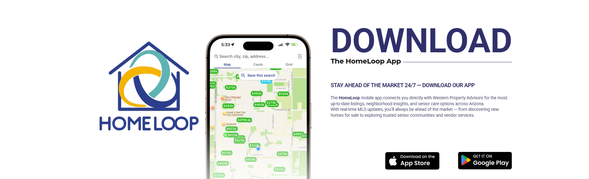HomeLoop app download graphic