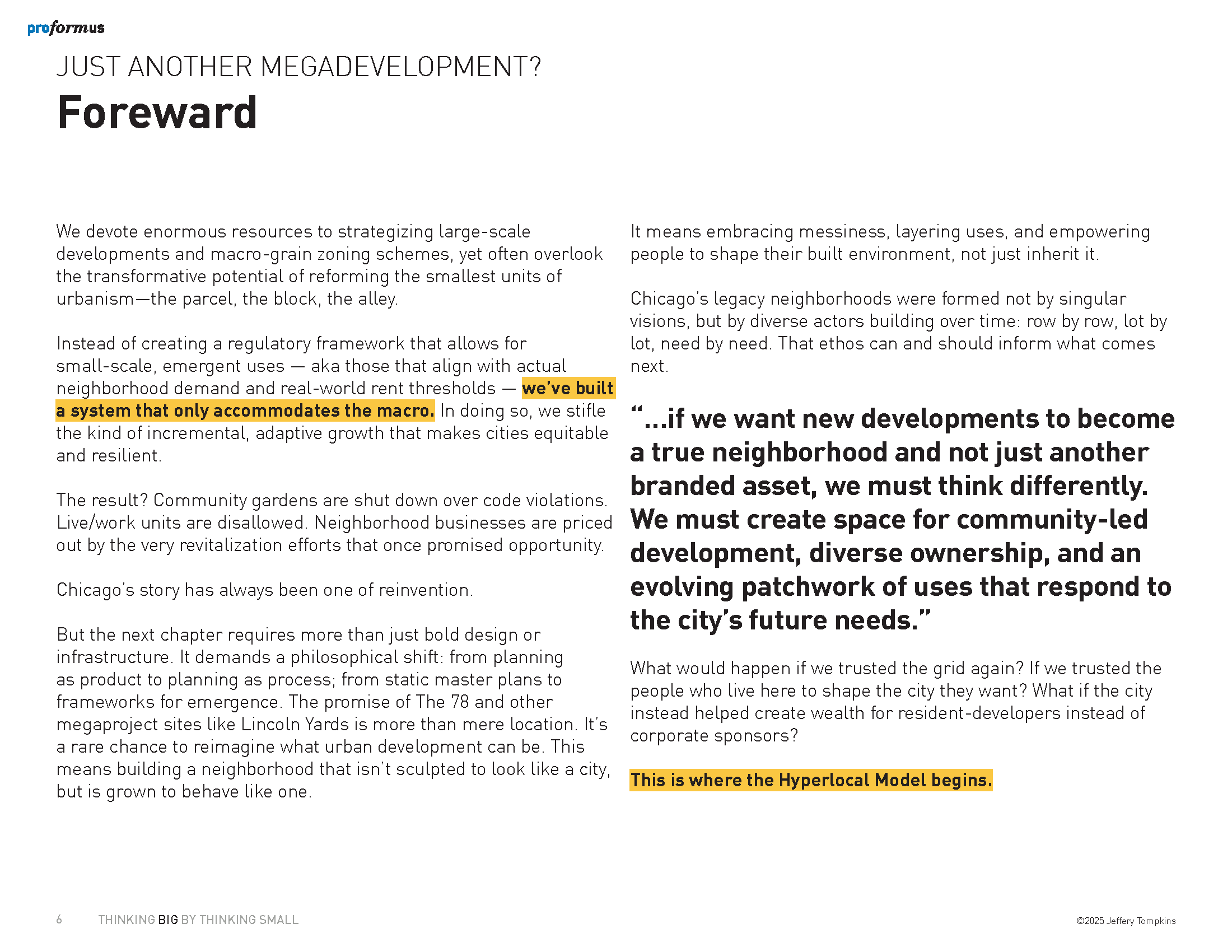 Thinking Big by Thinking Small — report page 6